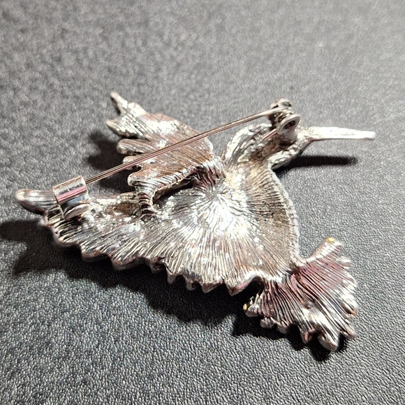 NEW - Colorful Rhinestone, Hummingbird Bird Brooch - Picture 2 of 2